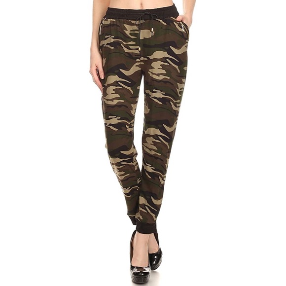 Hot Kiss Camo Jogger Pants 